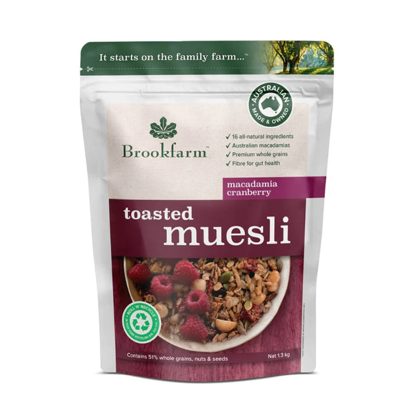 Toasted Muesli Cranberry Macadamia | Brookfarm | 1.3kg