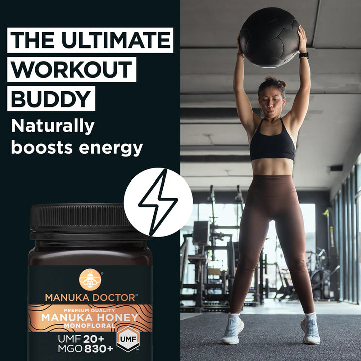 workout poster for manuka honey