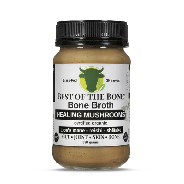 Beef Bone Concentrate with Organic Healing Medicinal Mushroom Blend | 390g