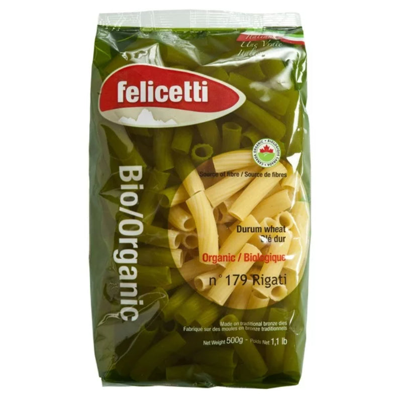 Spagetti Rigati Organic Rigati Pasta (n° 179) - Produced in Italy – Rare Organics
